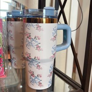 Boho Floral & Bows 🎀Mini Tumbler W/Straw New In Box